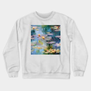 Monet Style Water Lilies 6 Crewneck Sweatshirt